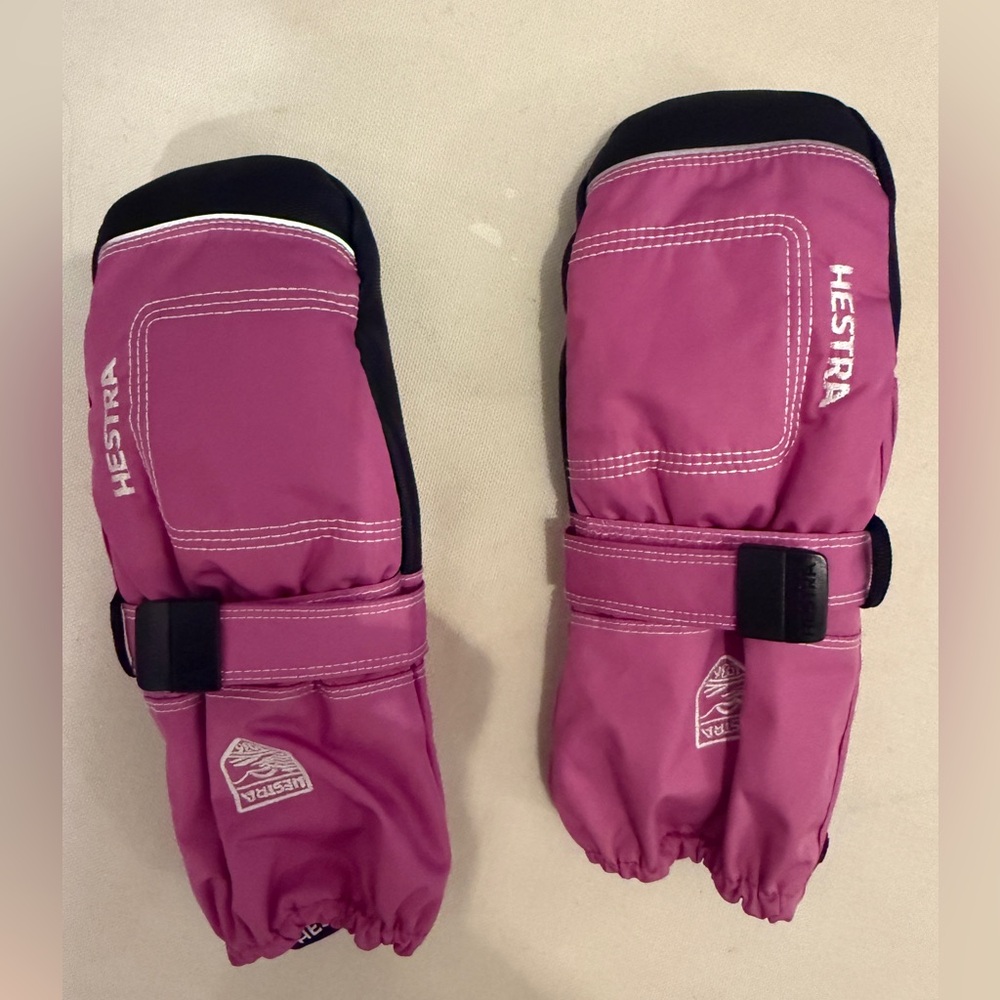 Hestra Kids' Pink Mittens size 4